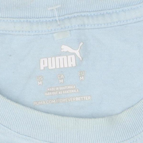 Puma Men's Blue Short Sleeve T-Shirt Medium