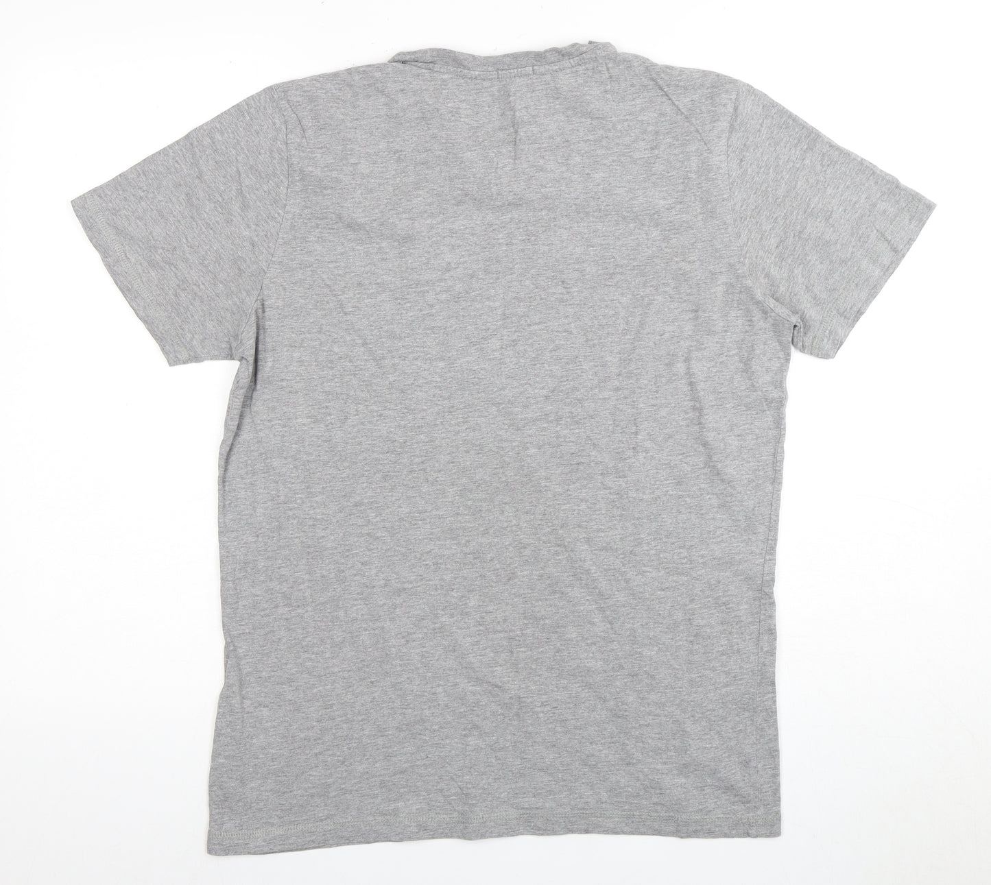 Jack & Jones Men's Grey Graphic Print T-Shirt, Size M