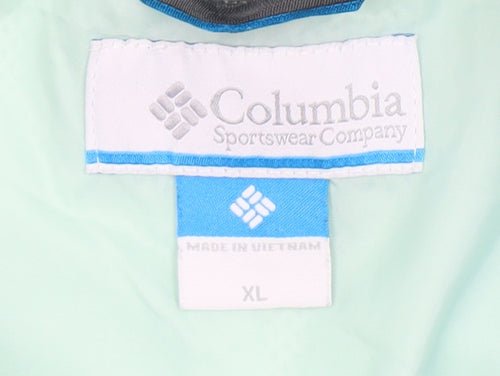 Columbia Women's Blue XL Rain Coat Lightweight Hooded