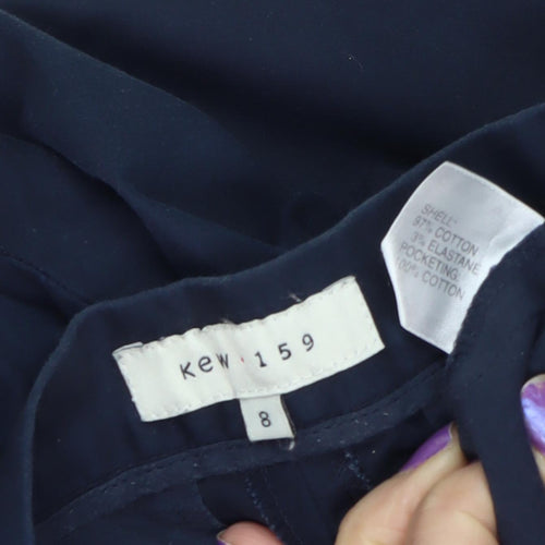 Kew 159 Women's Black Straight Trousers Size 8