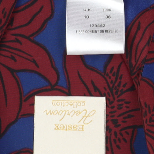 Eastex Women's Blue Floral Blouse UK 10