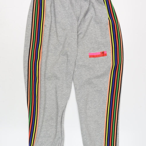 Adidas Girls Grey Jogger Trousers XS