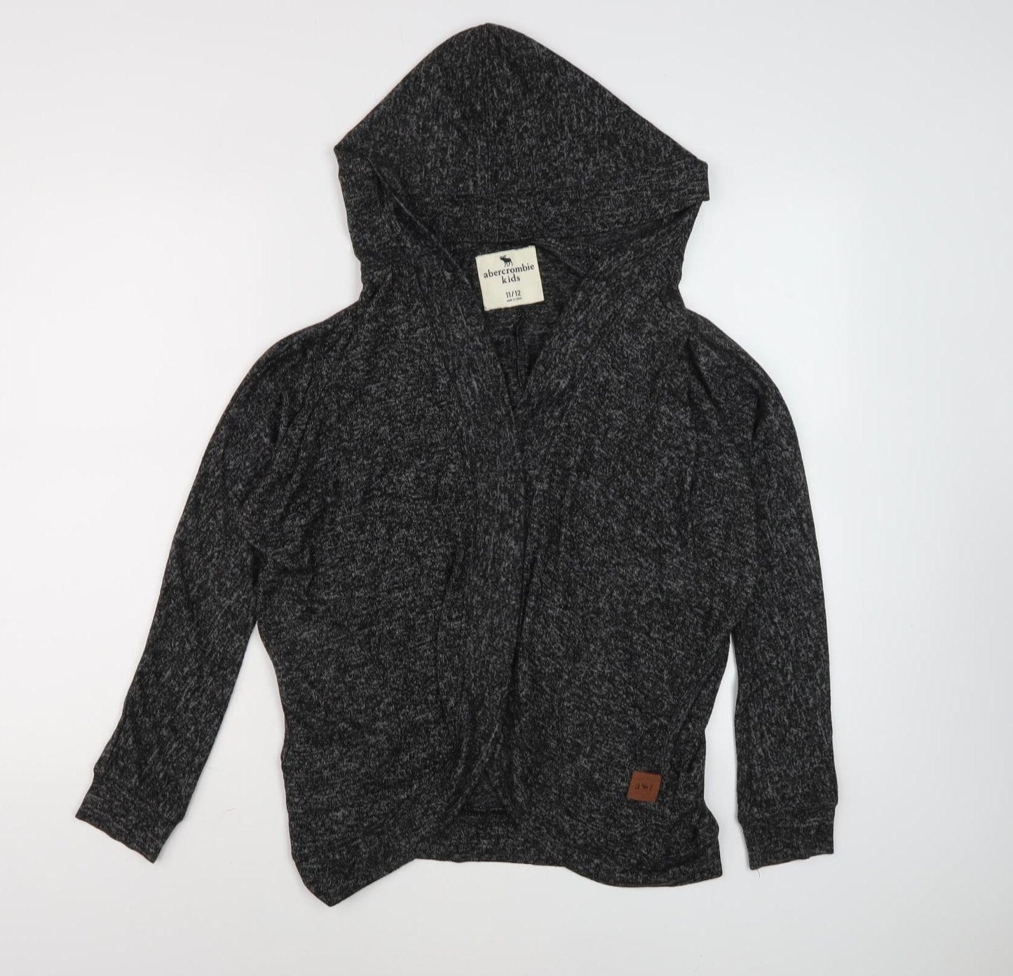 Abercrombie Kids Girls Black Hooded Cardigan 11-12 Years