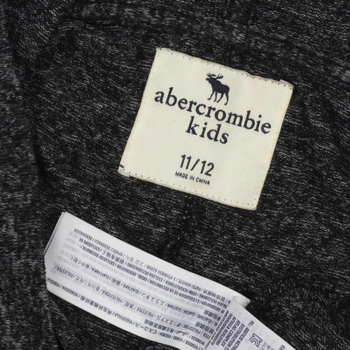 Abercrombie Kids Girls Black Hooded Cardigan 11-12 Years