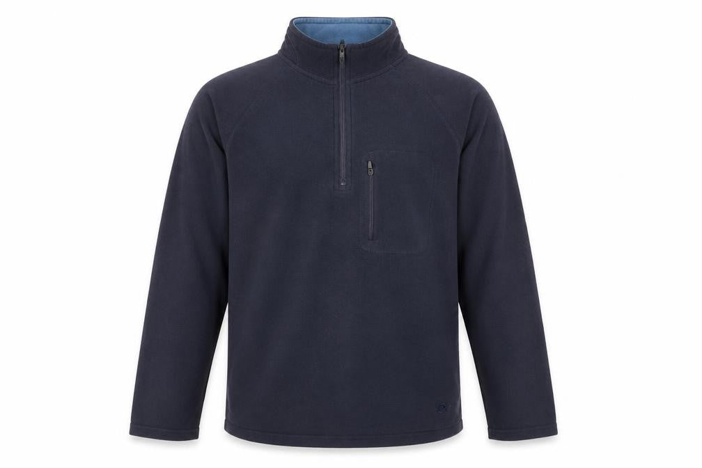 Front view of Peter Storm Men's Blue Pullover Fleece Sweatshirt M