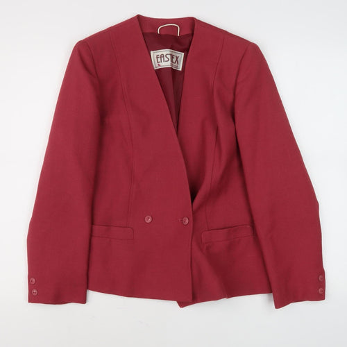 Eastex Women's Red Blazer, Size 12, Button Detail