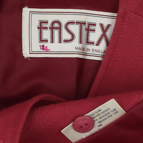Eastex Women's Red Blazer, Size 12, Button Detail