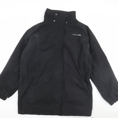 Trespass Men's Black Parka Jacket, Size L, Waterproof