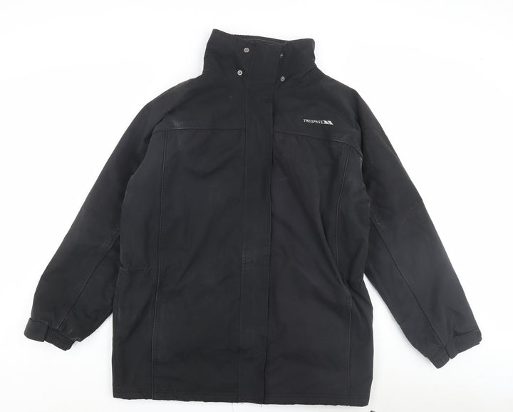 Trespass Men's Black Parka Jacket, Size L, Waterproof