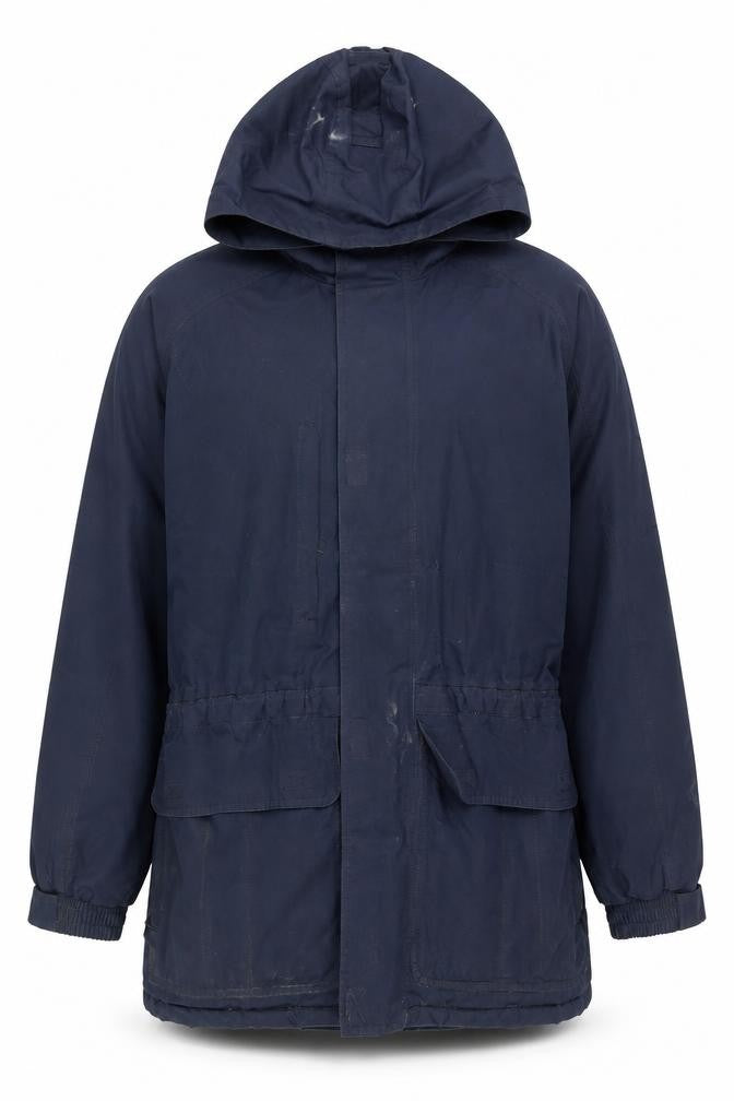 Front view of Regatta Men's Blue Parka Jacket S - Hooded Outdoor Style