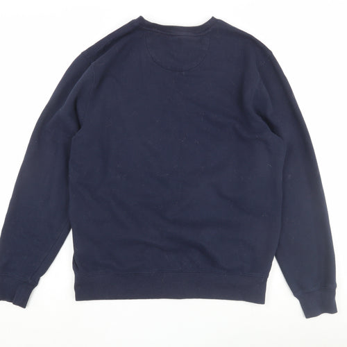 DKNY Men's Blue Crew Neck Pullover Sweatshirt - M