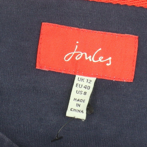 Joules Women's Blue Sequin Star Long Sleeve Top UK 12