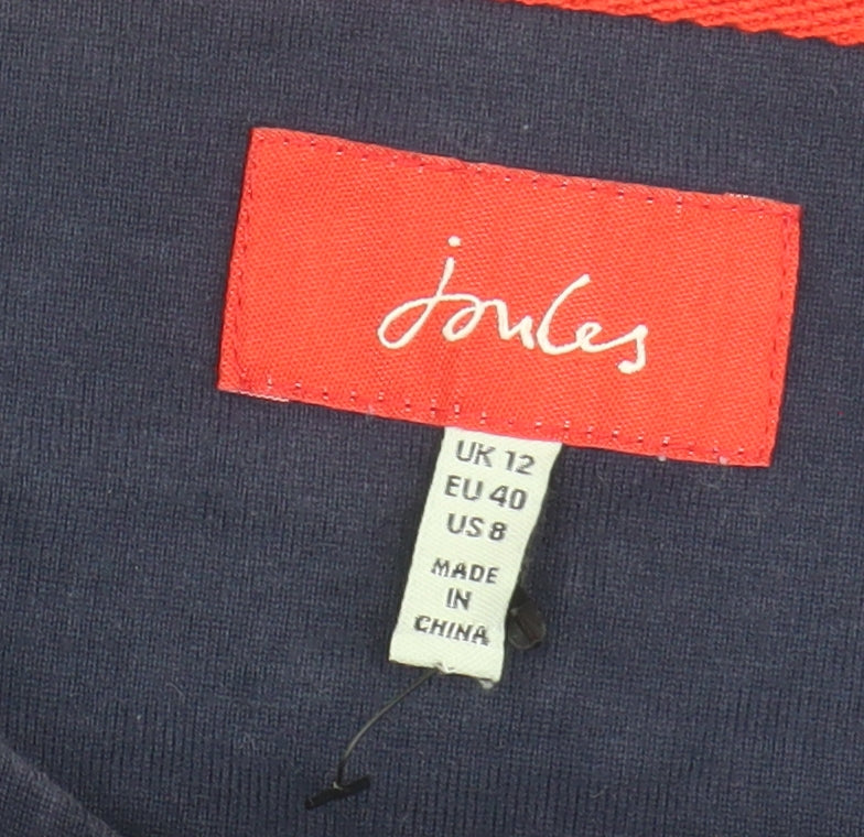 Joules Women's Blue Sequin Star Long Sleeve Top UK 12