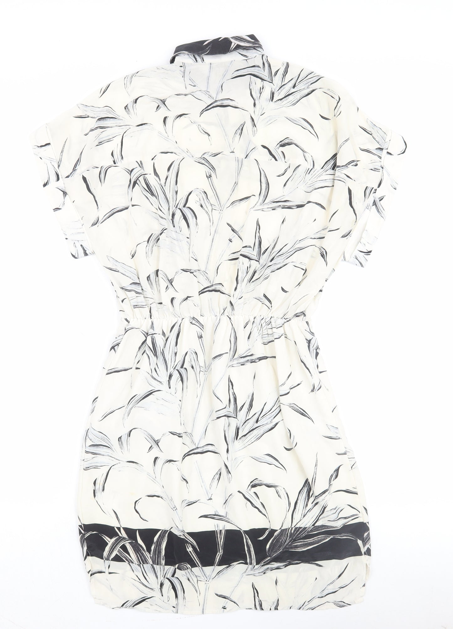 AllSaints Women's Black and White Shirt Dress Size 8