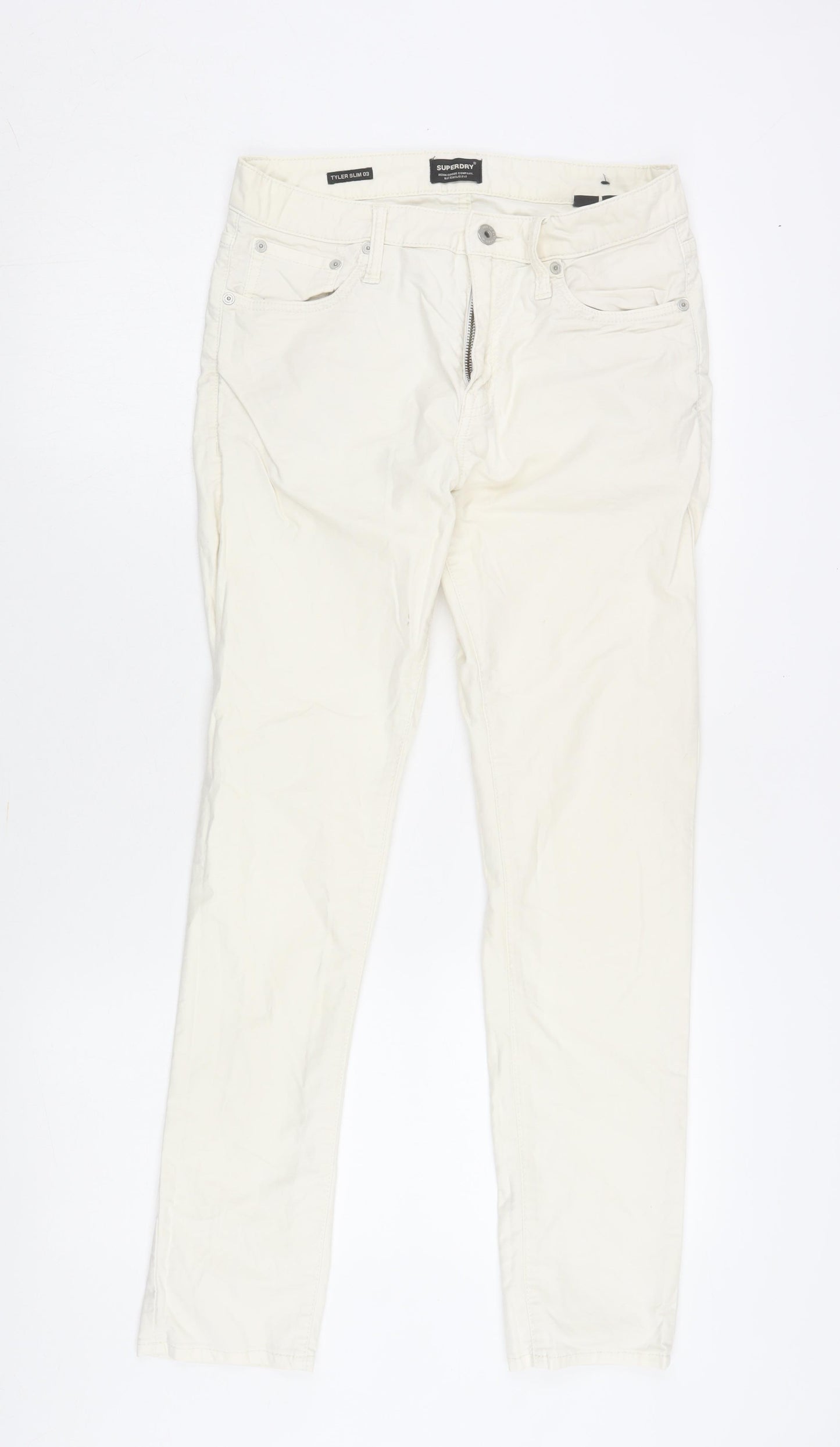Superdry Men's Ivory Slim Jeans, Size M, Casual Style