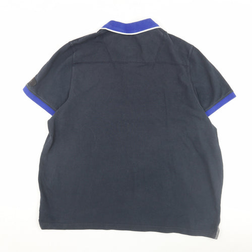 DKNY Jeans Men's Blue Polo Shirt 2XL Short Sleeve
