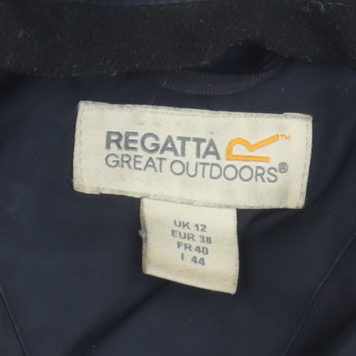 Regatta Women's Black Puffer Jacket Size 12 Fur Hood