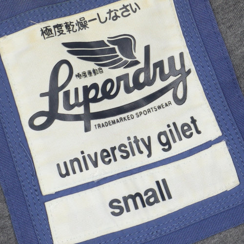 Superdry Women's Blue Hooded Gilet - Size S, Casual Warm Wear