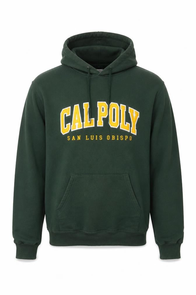 Front view of Champion Men's Green Medium Pullover Hoodie
