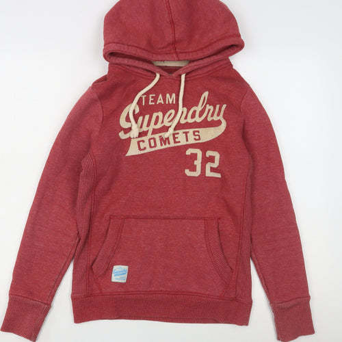 Superdry Unisex Red Pullover Hoodie M - Casual Sportswear