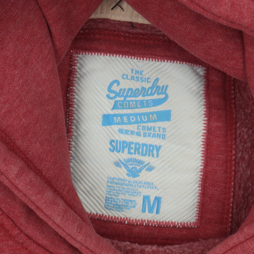 Superdry Unisex Red Pullover Hoodie M - Casual Sportswear