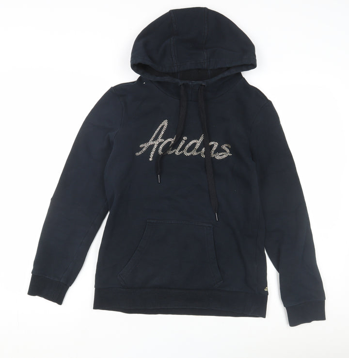 Adidas Unisex Kids Black Pullover Hoodie Size 11-12 Years