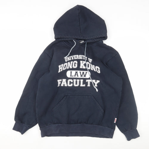 DOS Men's Blue University Graphic Hoodie Size S