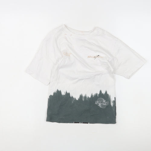George Boys White Shadow T-Shirt 5-6 Years Graphic Print