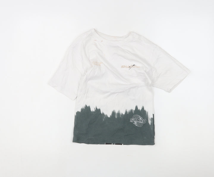 George Boys White Shadow T-Shirt 5-6 Years Graphic Print