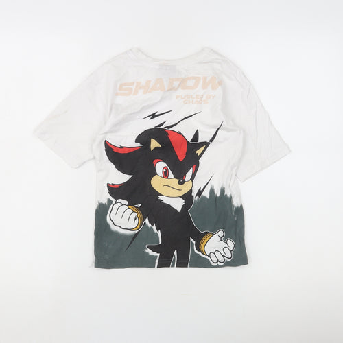 George Boys White Shadow T-Shirt 5-6 Years Graphic Print