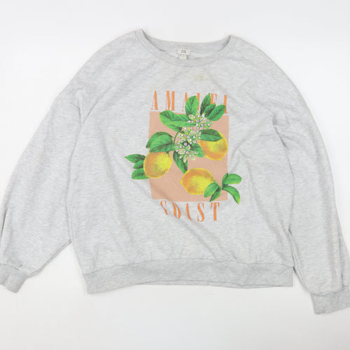 River Island Grey Women's Pullover Sweatshirt M
