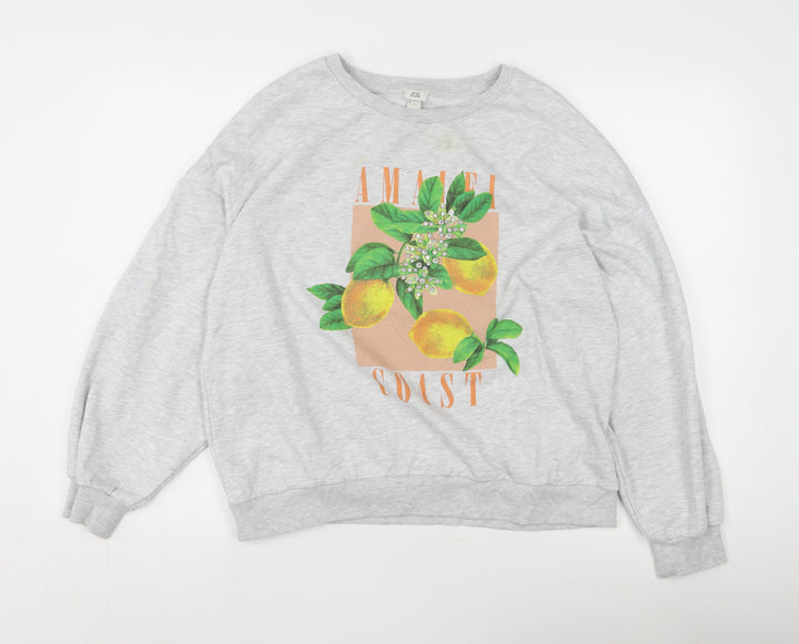 River Island Grey Women's Pullover Sweatshirt M