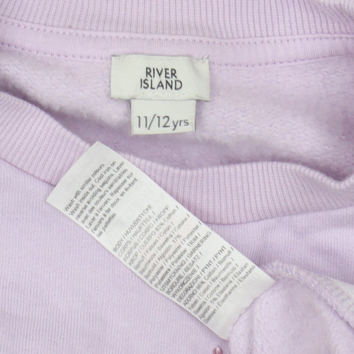 River Island Teens Purple Pullover Sweatshirt