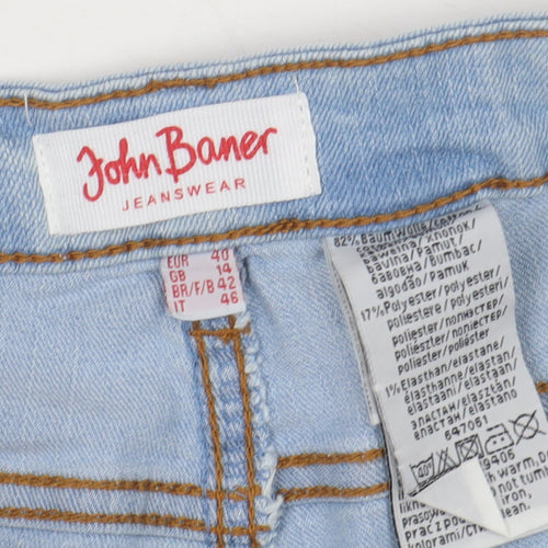 John Baner Men's Blue Straight Jeans - M, Light Wash