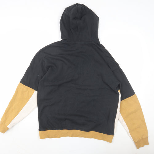 H&M Teens Black Beige Pullover Hoodie, Size 14 Plus