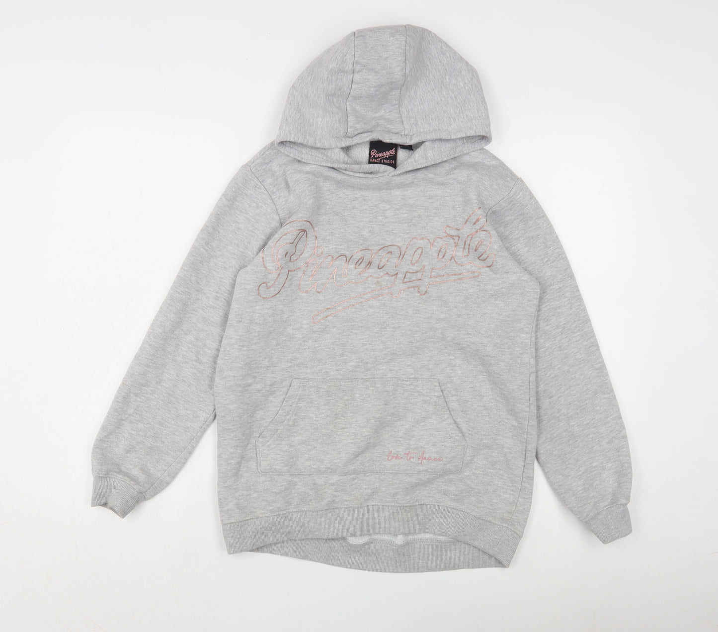 Pineapple Teens Grey Hoodie, Logo, Size 146