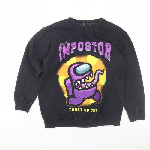 Among Us Boys Black Graphic Sweatshirt 9-10 Years