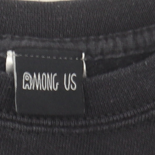 Among Us Boys Black Graphic Sweatshirt 9-10 Years