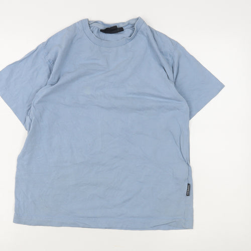 Kangol Unisex Blue Cotton T-Shirt Size M Crew Neck