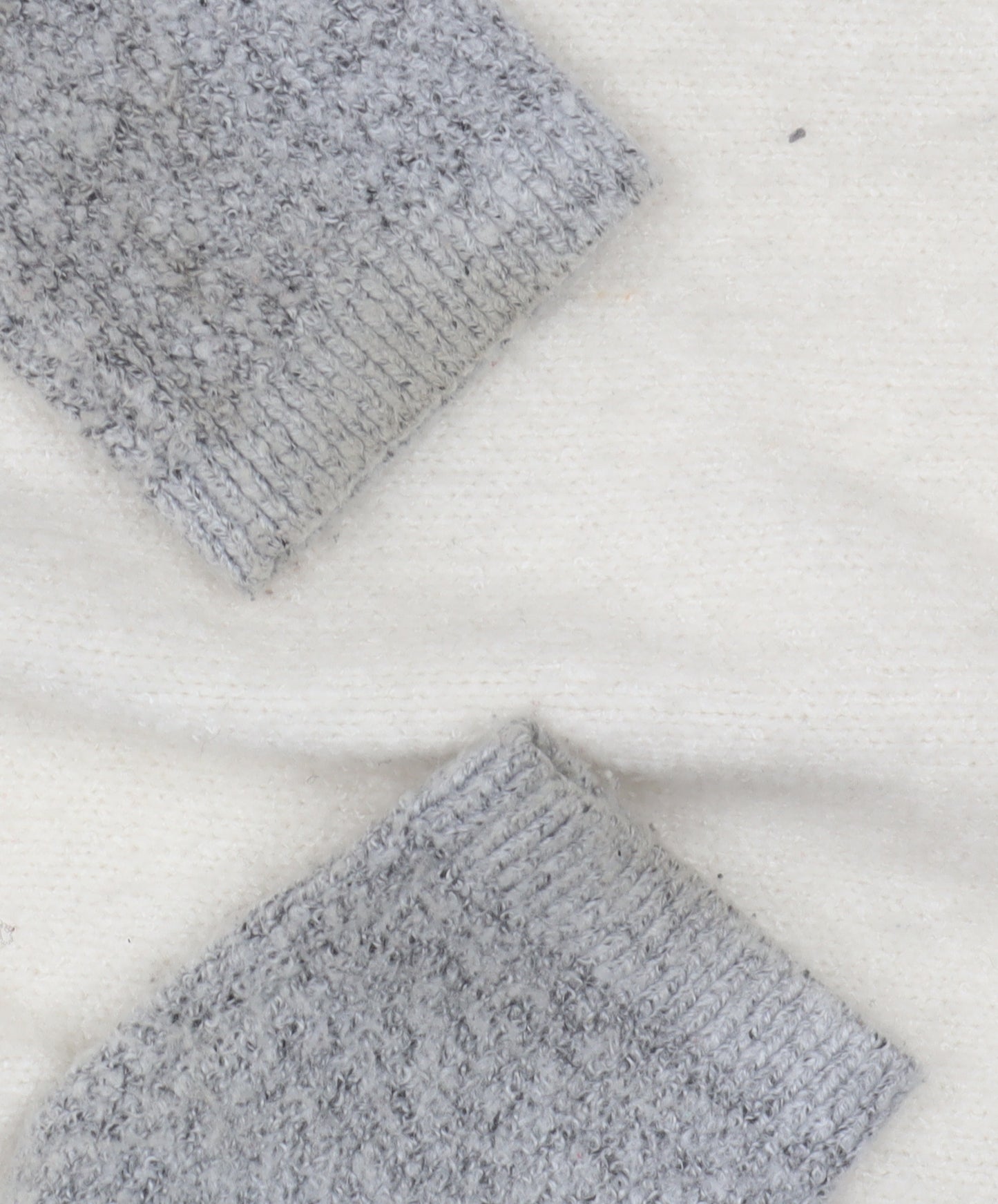 Capsule Women's Grey Ivory Hooded Open front Cardigan Size 16/18