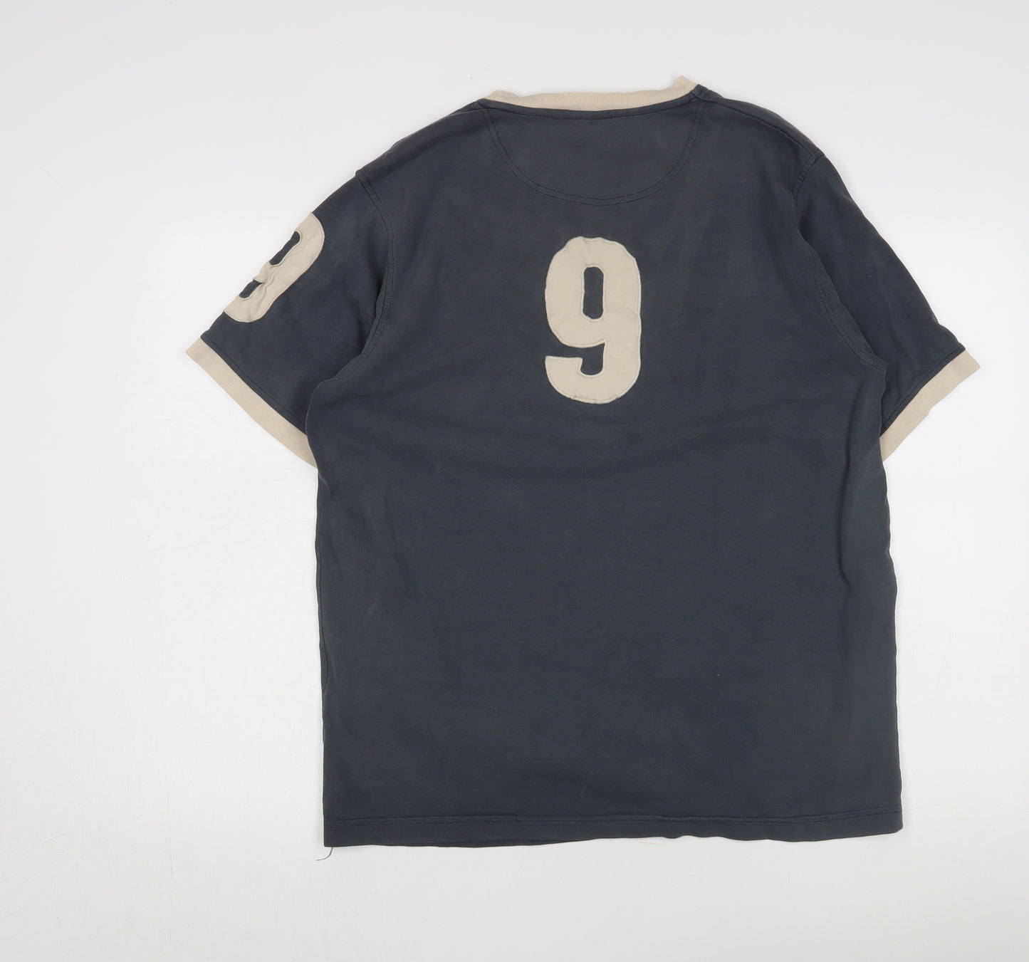 Republic Men's Blue Italia T-Shirt - Size L, Crew Neck