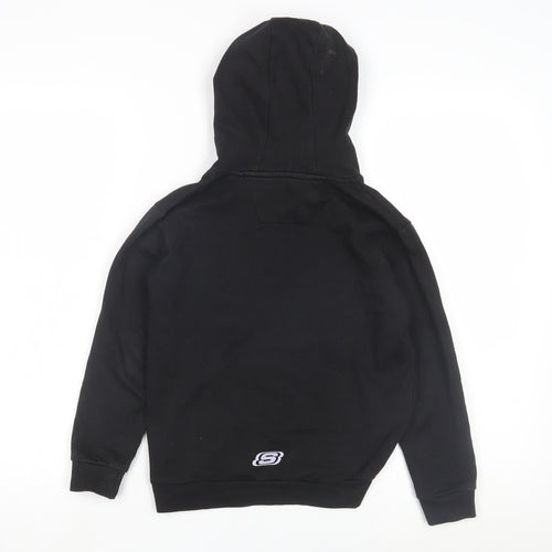 Skechers Boys Black Hoodie, 8-9 Years, Graphic Print Pullover