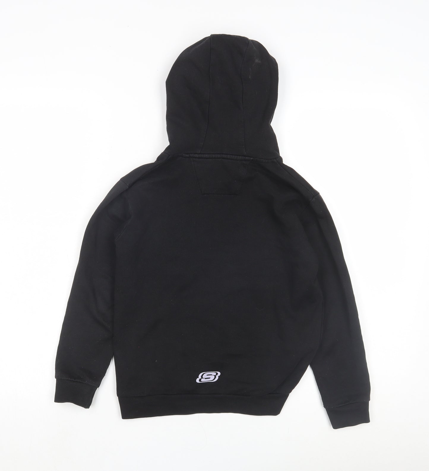 Skechers Boys Black Hoodie, 8-9 Years, Graphic Print Pullover