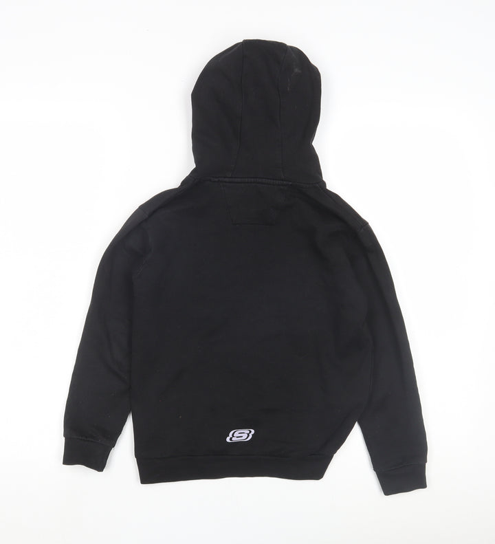 Skechers Boys Black Hoodie, 8-9 Years, Graphic Print Pullover