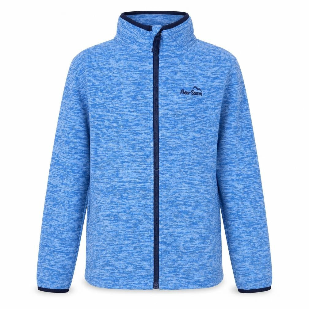 Front view of Peter Storm boys’ blue zip jacket 11-12 years casual