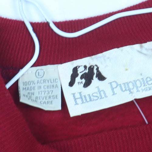 Hush Puppies Men's Red Pullover Sweatshirt L