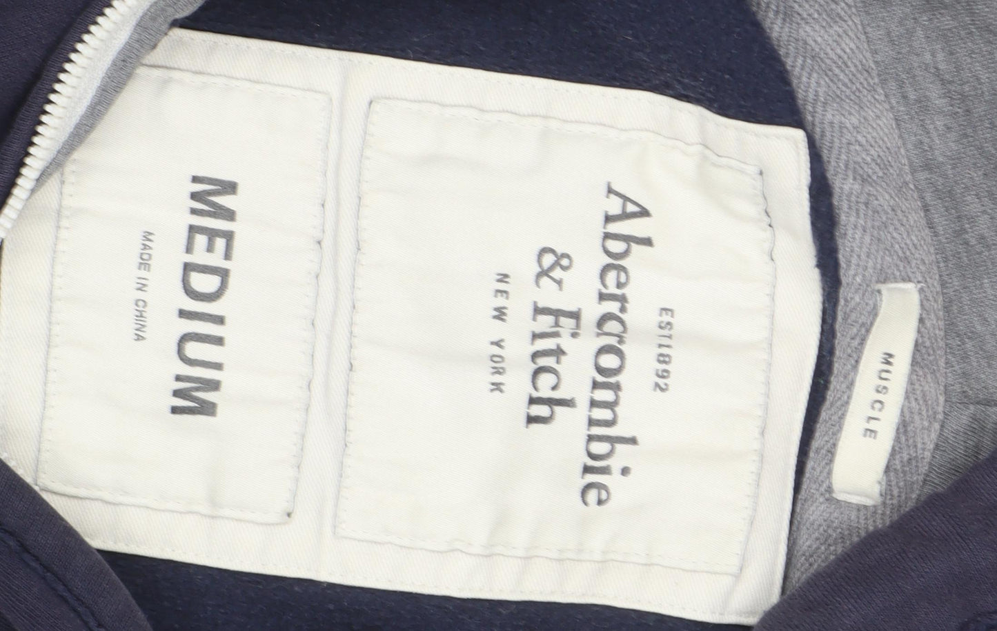 Abercrombie & Fitch Men's Blue Full Zip Hoodie M