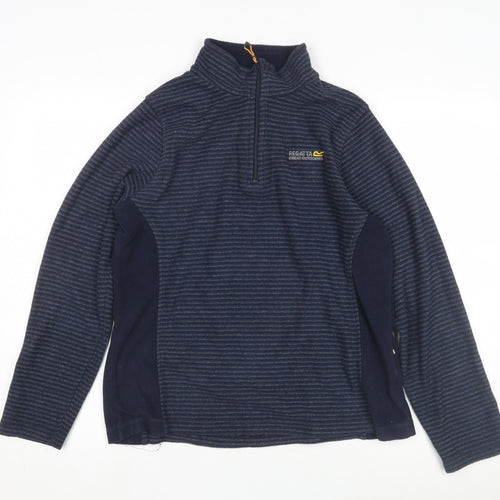 Regatta Women's Blue Striped Sweatshirt, Size 12