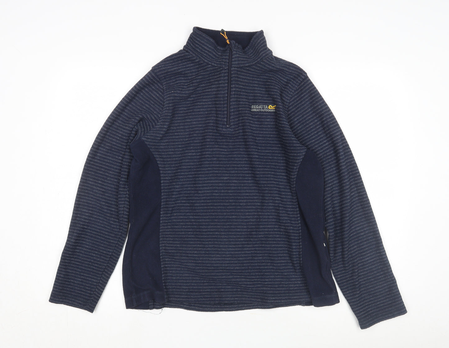 Regatta Women's Blue Striped Sweatshirt, Size 12