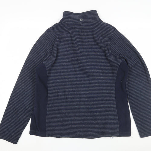 Regatta Women's Blue Striped Sweatshirt, Size 12